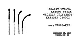 KRITON BEYER, KRESTEN OSGOOD, EMILIO GORDOA, CECILIA QUINTEROS, HUSET COPENHAGEN 9 September 2014