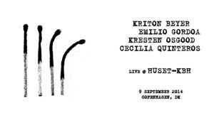 KRITON BEYER, KRESTEN OSGOOD, EMILIO GORDOA, CECILIA QUINTEROS, HUSET COPENHAGEN 9 September 2014